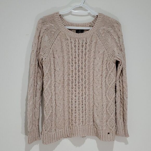 𝅺american Eagle XS pink crewneck knit sweater - Picture 1 of 7